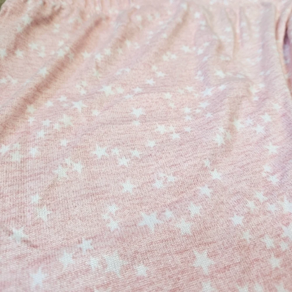 Sleep On It Pajama Pants Pastel Pink Stars Elastic Waist Children's Girl's Large